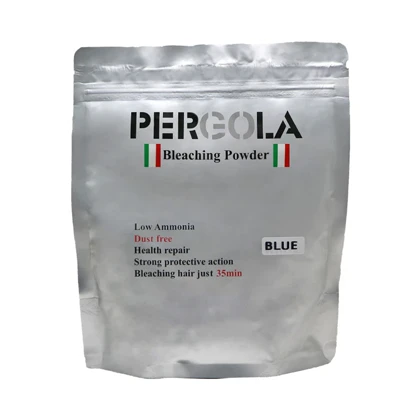 پودر دکلره رنگ آبی پرگولا 500 گرمی مدل LOW AMMONIA