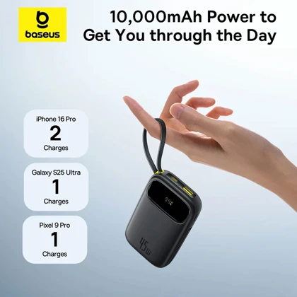 پاور بانک باسئوس Baseus مدل Qpow 3 PPQD3-1040 ظرفیت 10000 میلی آمپر 45 وات