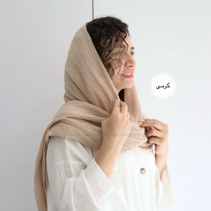 شال پلیسه لمه دوزی مدل ریحون