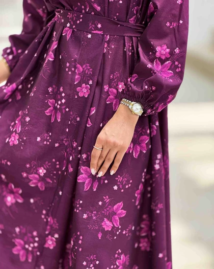 پیراهن سوپر کلوش ارغوان SC02