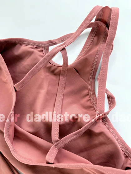 ست نیم‌تنه کاپ‌دار بند ضربدری و شورتک فلامنت
