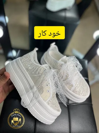 کتانی لژدار توری مجلسی زنانه