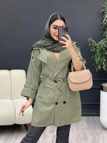 مانتو لینن چهاردکمه کاتیا