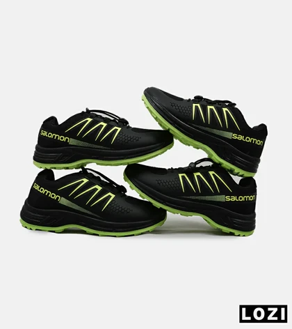 کفش کتانی کوهنوردی مردانه و زنانه مشکی سبز Salomon Speedcross 5 Trail