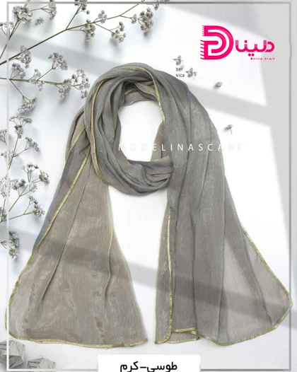 شال حریر دولایه ساده
