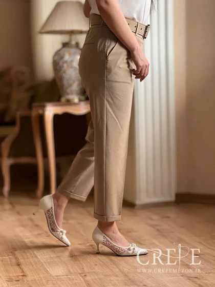 شلوار بزیاق کمربند دار قد 92