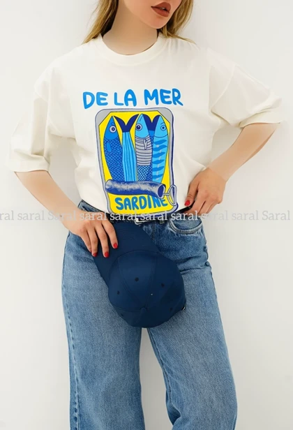 تیشرت باکسی چاپی