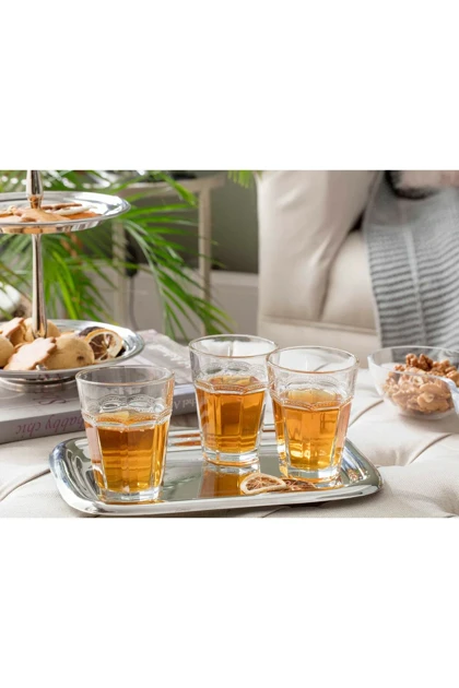 ست 4 عددی لیوان نوشیدنی Madame Coco مدل Perline شیشه‌ای - سفید