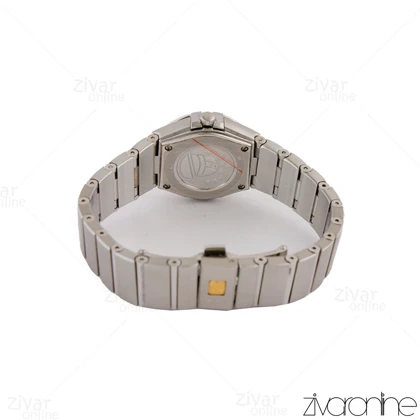 ساعت امگا کانسلیشن زنانه نقره ای صفحه صورتی 105200