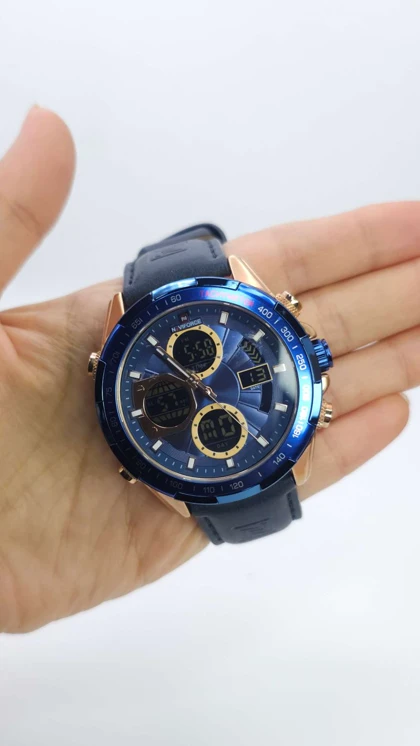 ساعت مچی مردانه نیوی فورس Naviforce 9197 دو زمانه و دو موتور کوارتز ژاپن