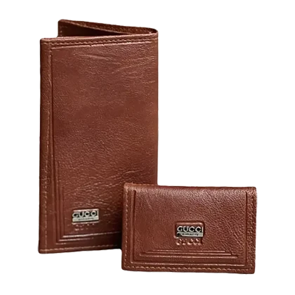 ست دو تکه کیف پول و جاکارتی مردانه چرمی gucci