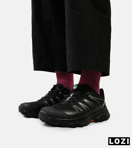 کفش کتانی مردانه مشکی قرمز SALOMON I-Runner disk