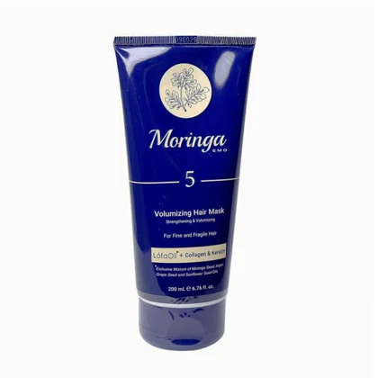 ماسک مو حجم دهنده تیوپی 5 مناسب موهای نازک و شکننده مورینگا ( Moringa )