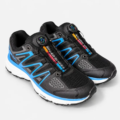کتانی رانینگ سالامون بند دیسکی / رنگ مشکی آبی