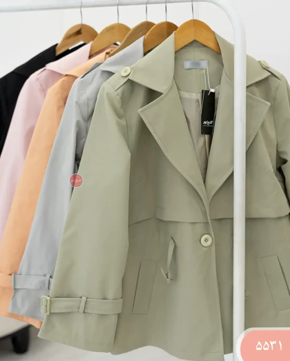 بارانی کوتاه عروسکی کمرگت 5531