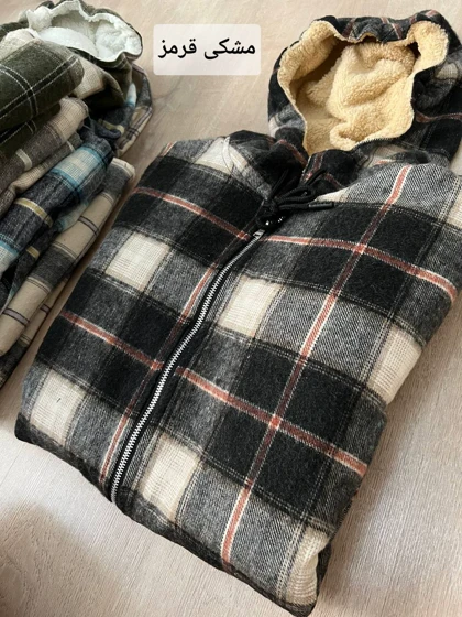 سویشرت چهارخانه کلاهدار 6110