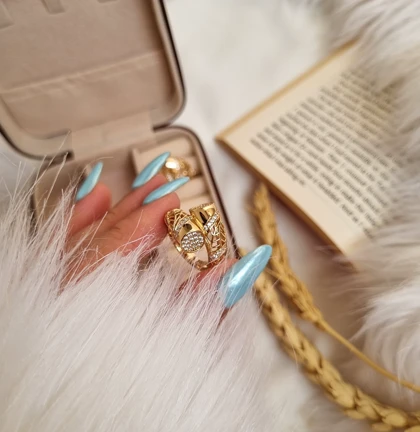 انگشتر طرح طلا لوکس ژوپینگ