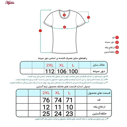 تیشرت آستین کوتاه مردانه مدل نخ پنبه آستین پاکتی رنگ مشکی ماییلدا کد 5294