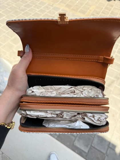 کیف زنانه چرمی 2 خانه کد 1213