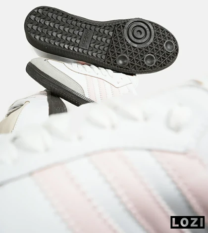 کفش کتانی مردانه و زنانه سفید صورتی ADIDAS Samba