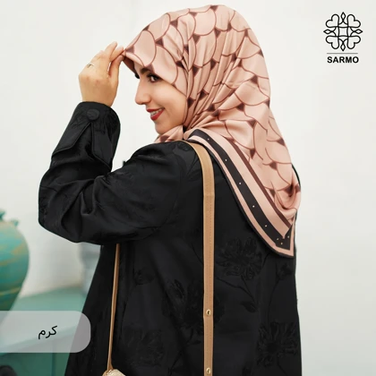روسری ابریشم کجراه پولک