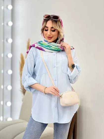 شومیز کراش دو جیب جلو دکمه