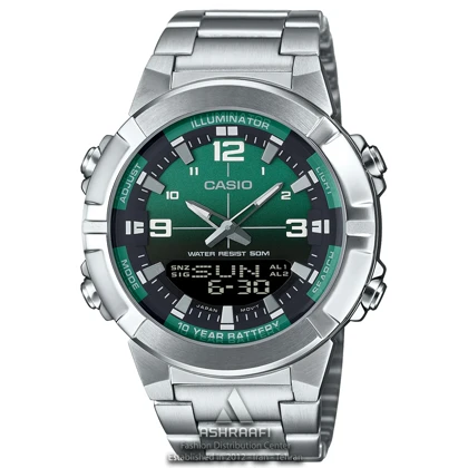 ساعت کاسیو صفحه سبز Casio AMW-870DA-3AV