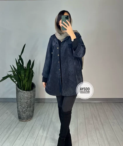 مانتو مخمل کبریتی لیلی