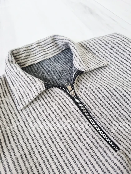 بلوز نیم زیپ پایین گتردار