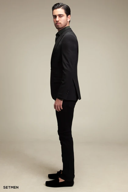 کت تک مردانه یقه بلیزر