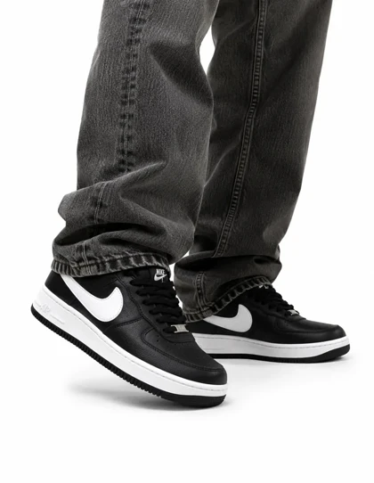 کفش کتانی مردانه مدل نایک ایرفورس مشکی سفید Nike air force