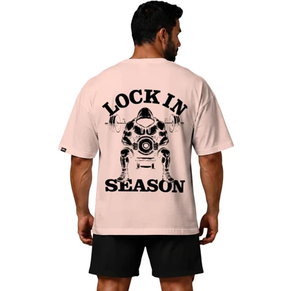 تیشرت مردانه زنانه اورسایز نخی 1991 Lock In Season مدل TS19110