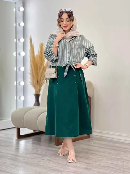 ست کت و دامن لمه دار