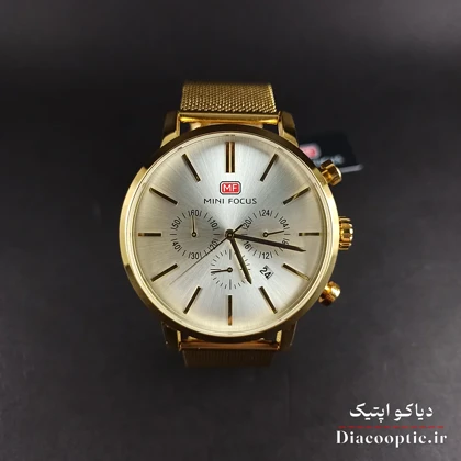ساعت مچی مردانه اورجینال موتور ژاپن برند مینی فوکوس سه موتور مدل Mf0023G.05 بند حصیری