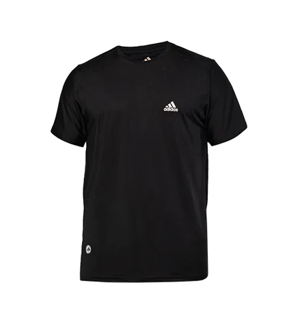 تیشرت ورزشی Adidas یقه گرد مردانه مشکی ساده