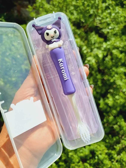 مسواک دسته سیلیکونی کرومی