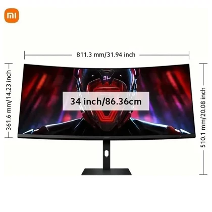 مانیتور گیمینگ خمیده شیائومی Xiaomi اصل مدل G34WQi سایز 34 اینچ