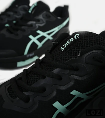کفش کتانی مردانه مشکی سبز ASICS GORETEX