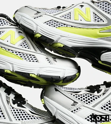 کفش کتانی مردانه و زنانه سفید لیمویی NEW BALANCE 1064 V.2