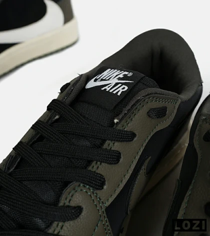 کفش کتانی مردانه مشکی سبز سفید NIKE travis scott