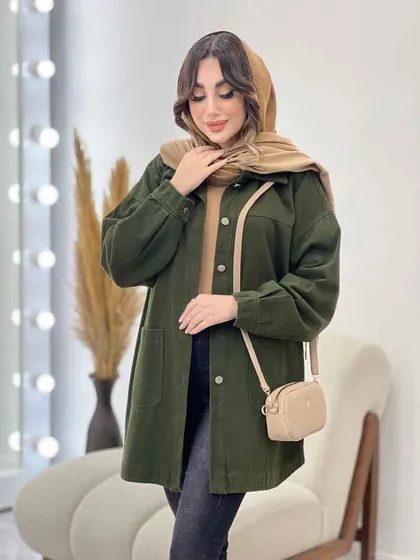 مانتو کتان دو جیب بنیتا