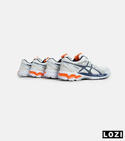 کفش کتانی سفید سرمه ای نارنجی ASICS KAYANO 20