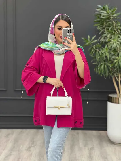 مانتو لینن بغل پاگن آستین ضربدری