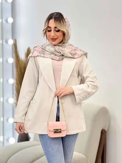 مانتو مازراتی یقه انگلیسی تک جیب
