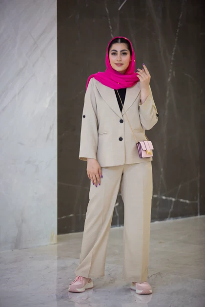 مانتو شلوار پلاس دو دکمه