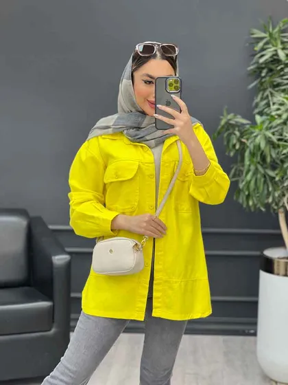 مانتو کتان پایین برش‌دار