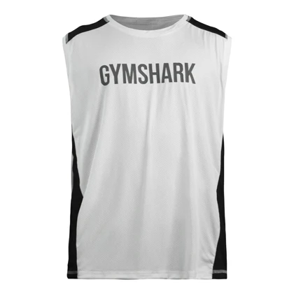 رکابی ورزشی مردانه جیم شارک مدل HS-4D0513 سفید