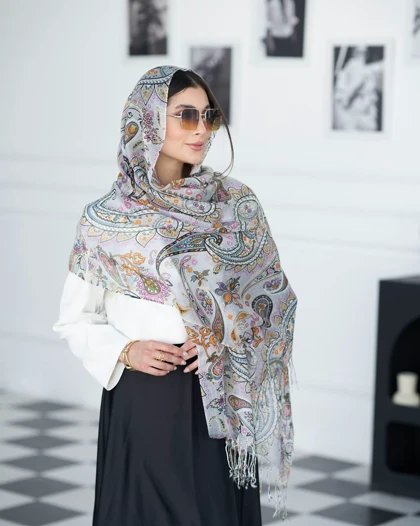 شال لینن طرحدار HQuality 20631