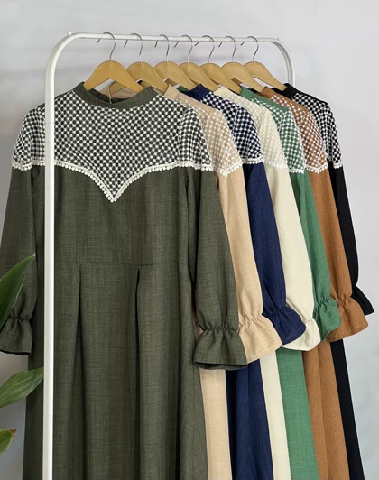 پیراهن مانتویی بلند گلدخت 1