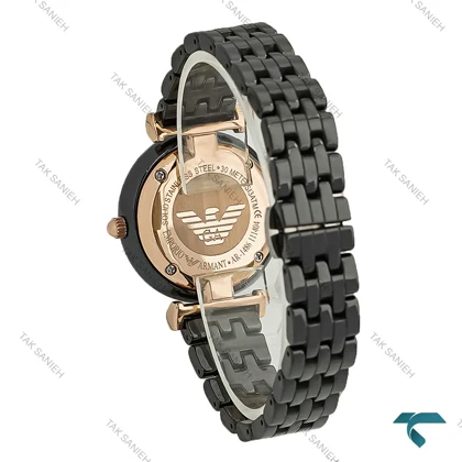 ساعت امپریو آرمانی زنانه مشکی ایندکس خط Armani-8369-L